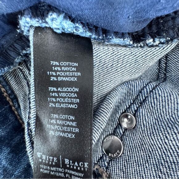 White House Black Market Girlfriend Denim Jeans Straight Leg SZ 4 - Picture 13 of 15